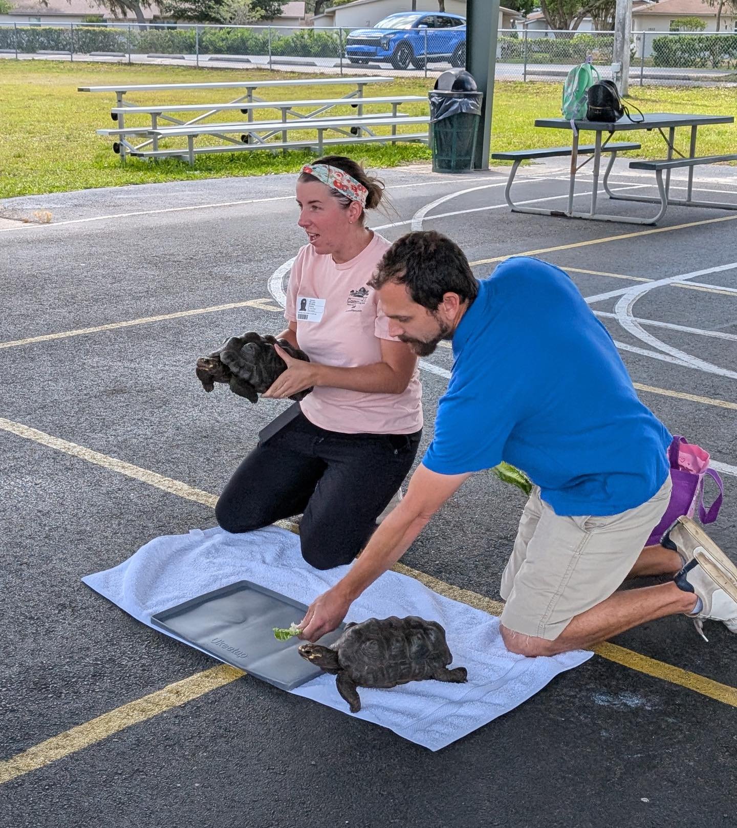 🐢 We had a beautiful morning at St. Luke&rsquo;s Lutheran School Preschool, introducing the little ones to our Red-footed tortoises. 

Our programs focus on nurturing development at nature&rsquo;s pace, and today that meant feeling the unique textur