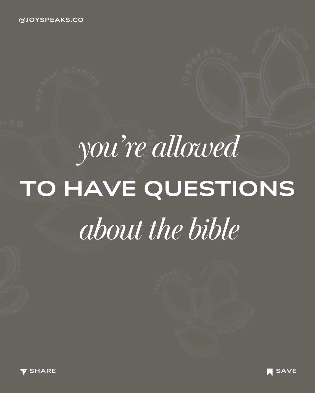 I grew up with the idea that it wasn&rsquo;t okay to question God, even when things didn&rsquo;t make sense.
&nbsp;
As life unfolded and grief compounded, I had more questions than answers. The beliefs of the institutionalized religion I had adopted,