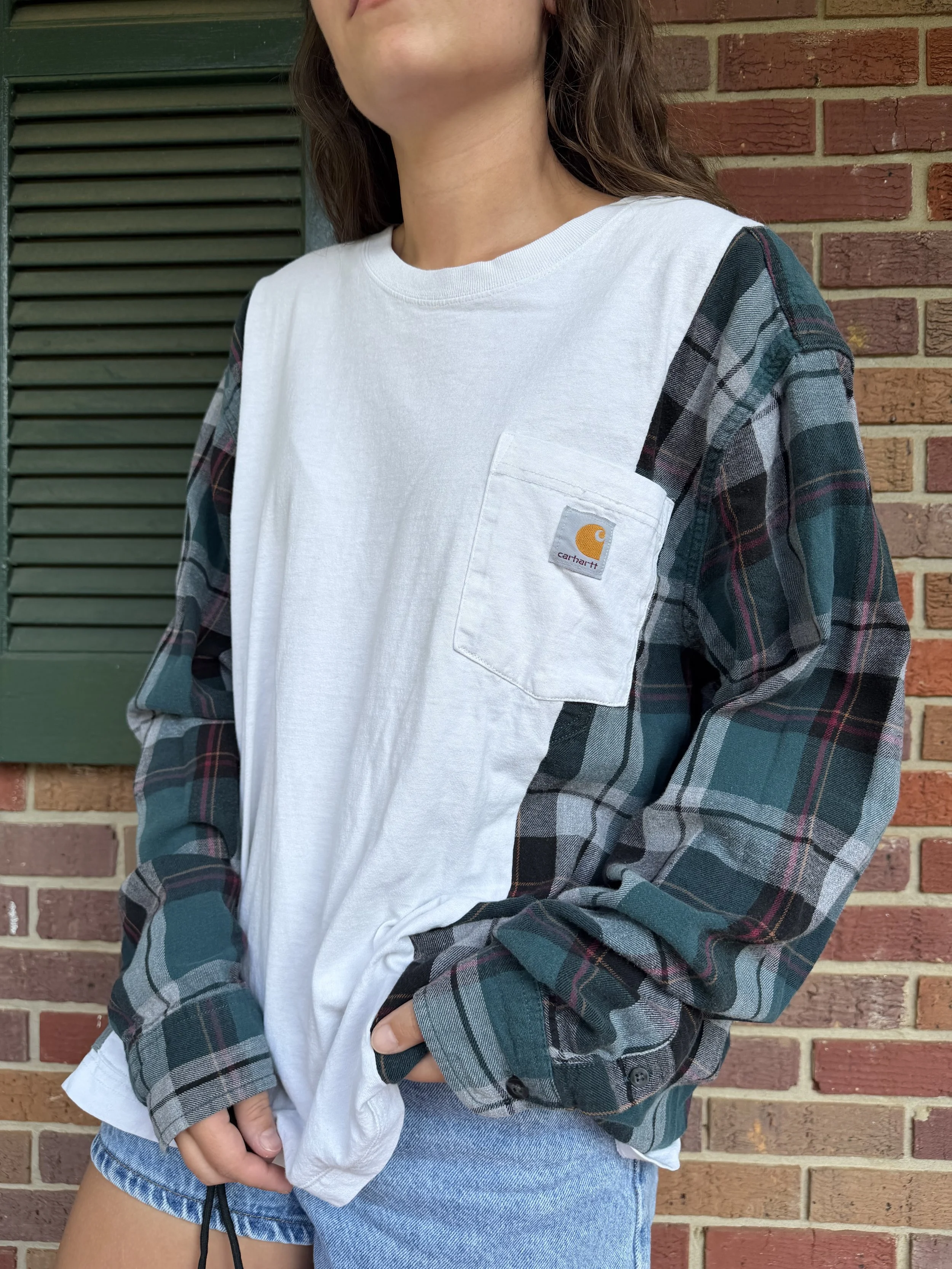Carhartt x Flannel Rework (White) - ~XL