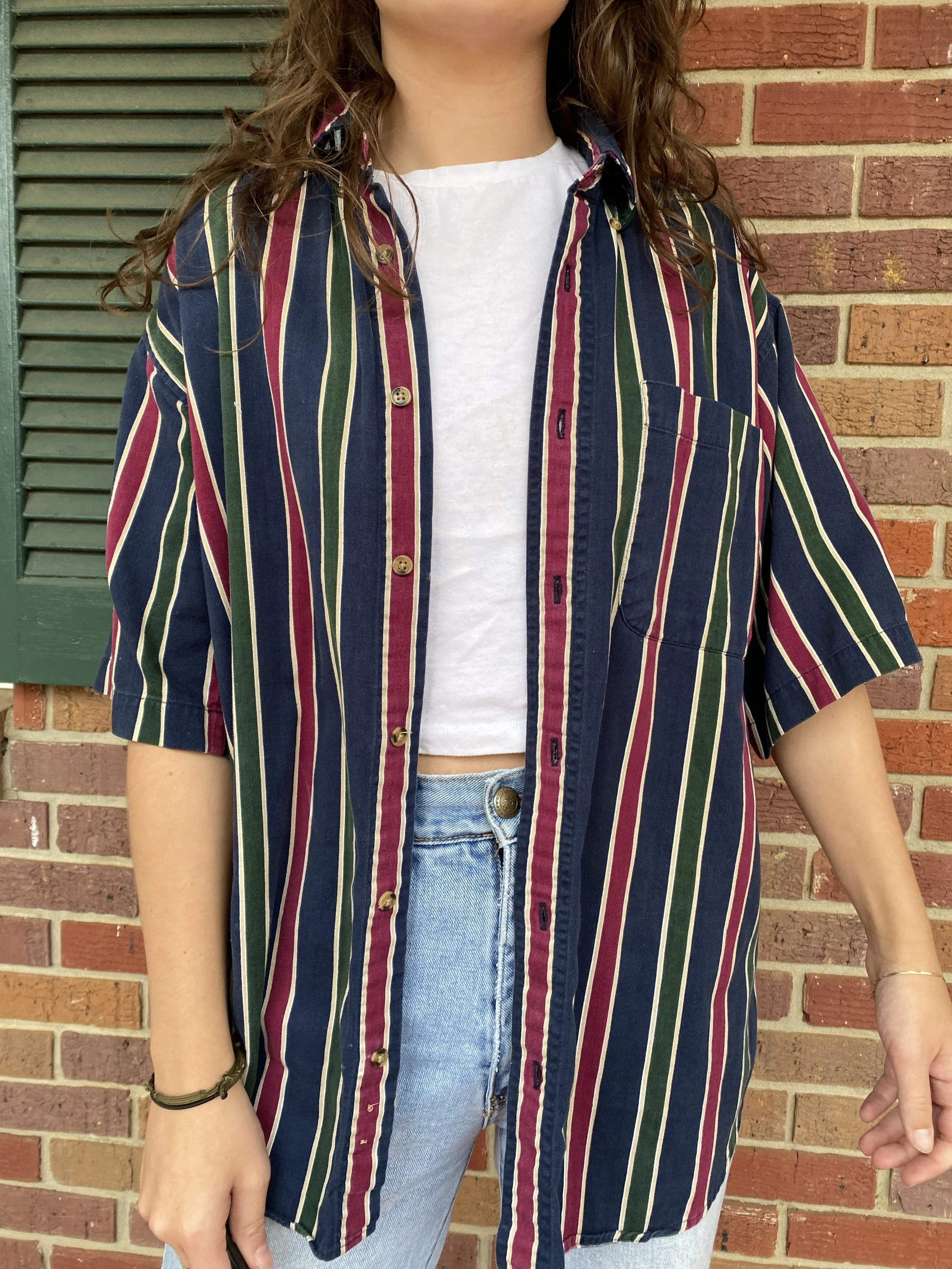 Vintage Knightsbridge Short Sleeve Button Shirt - M