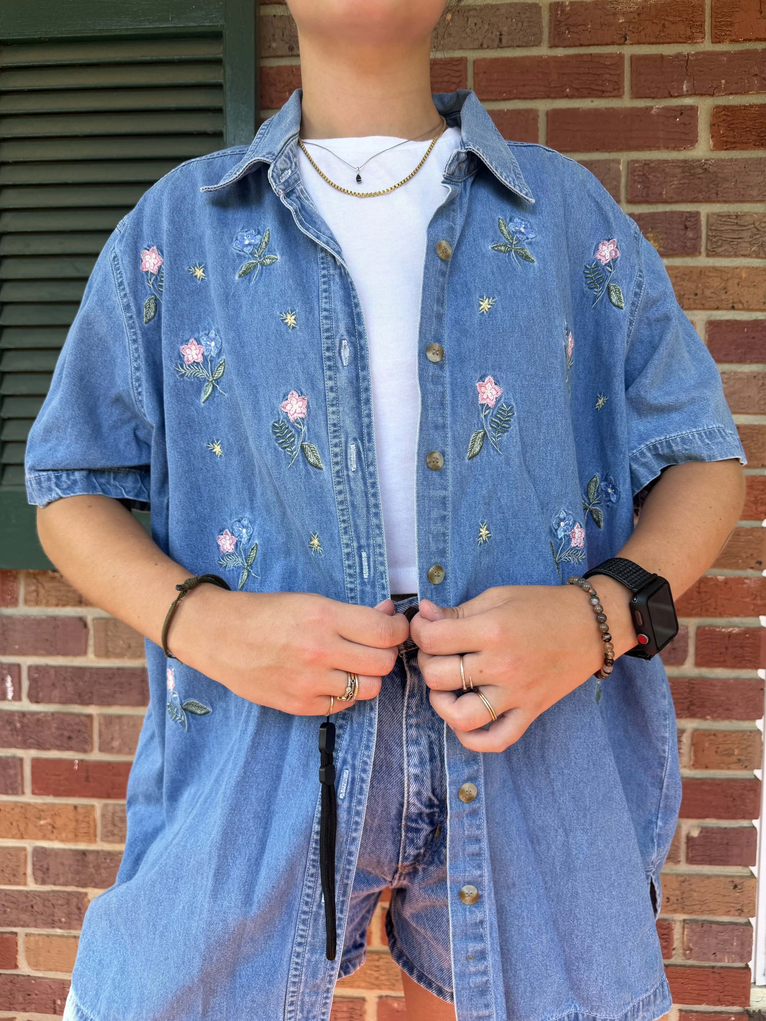 Vintage Bobbie Brooks Denim Shirt - 14W/16W