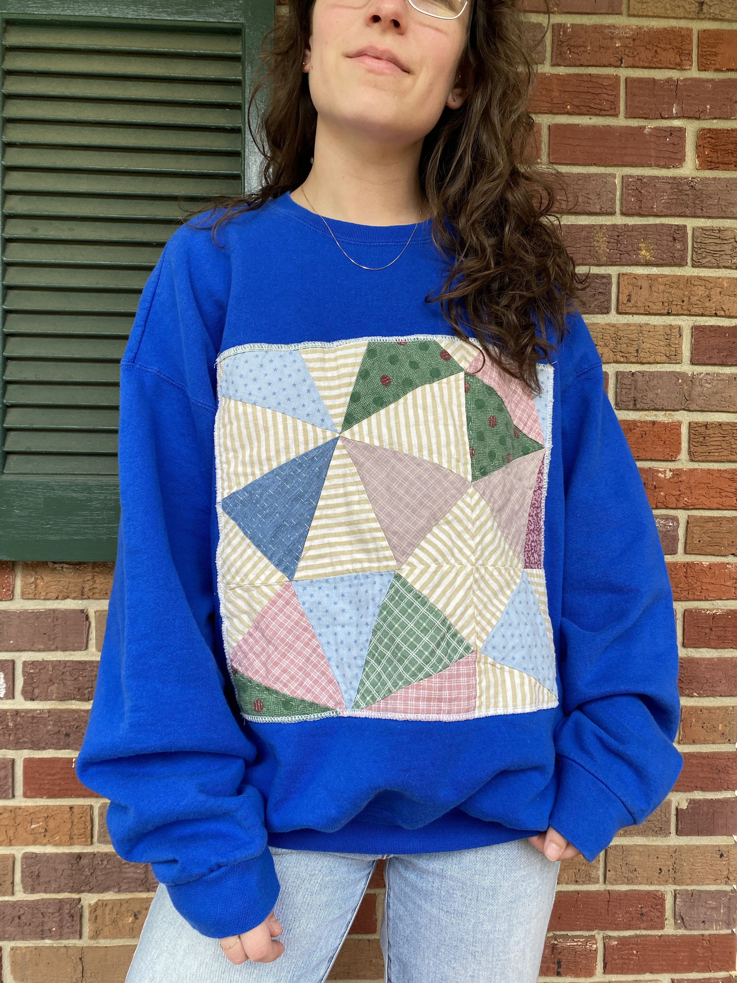 Quilt Patch Sweatshirt - 2XL