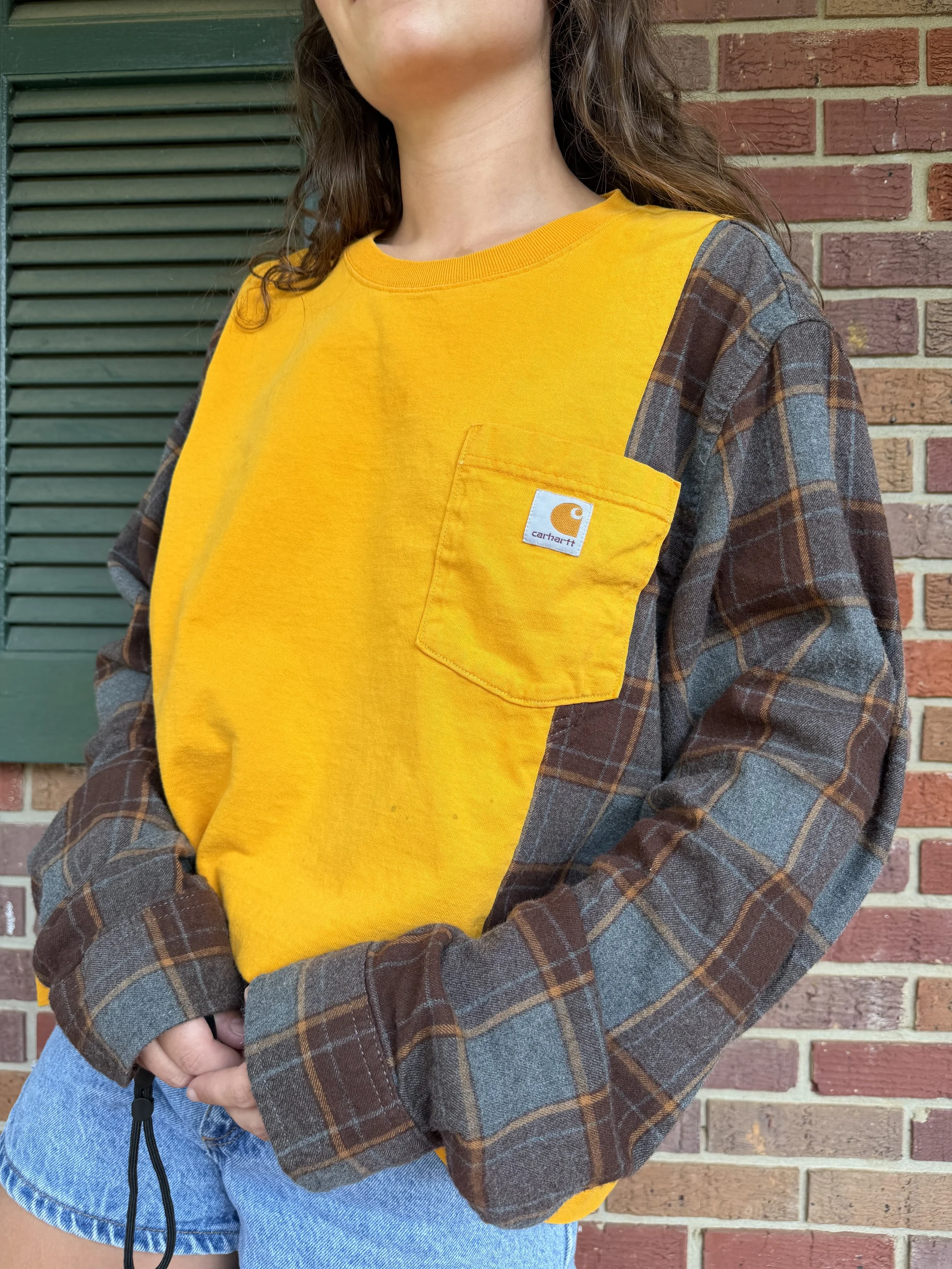 Carhartt x Flannel Rework (Yellow) - ~XL