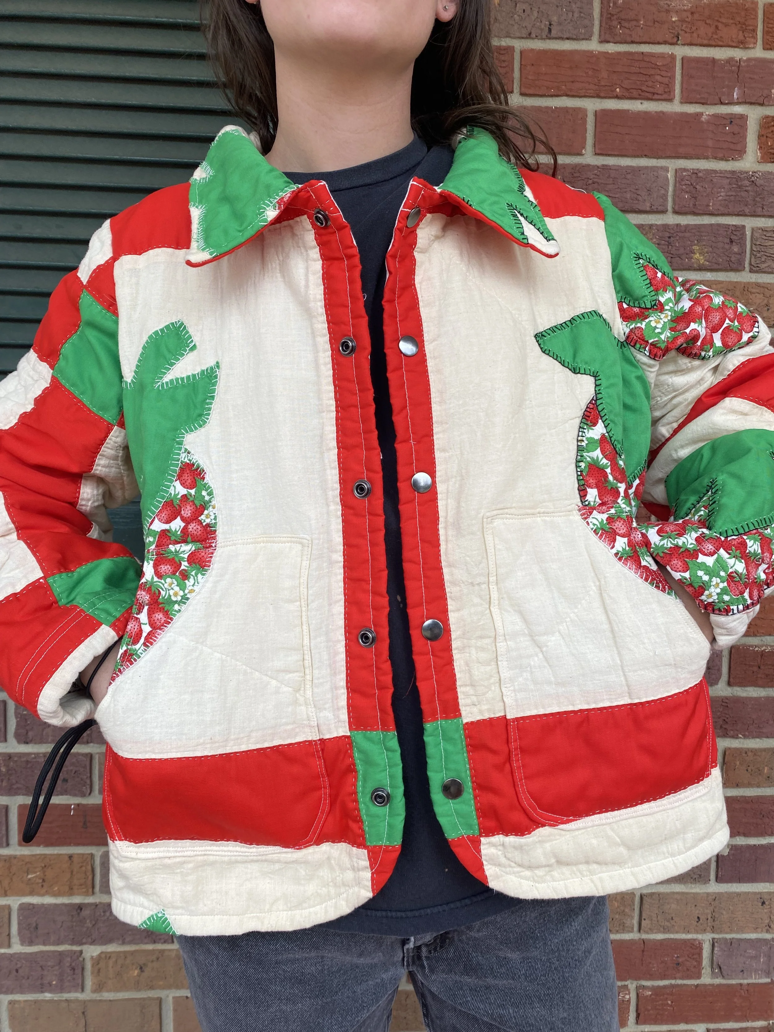 Strawberry Quilt Coat - L