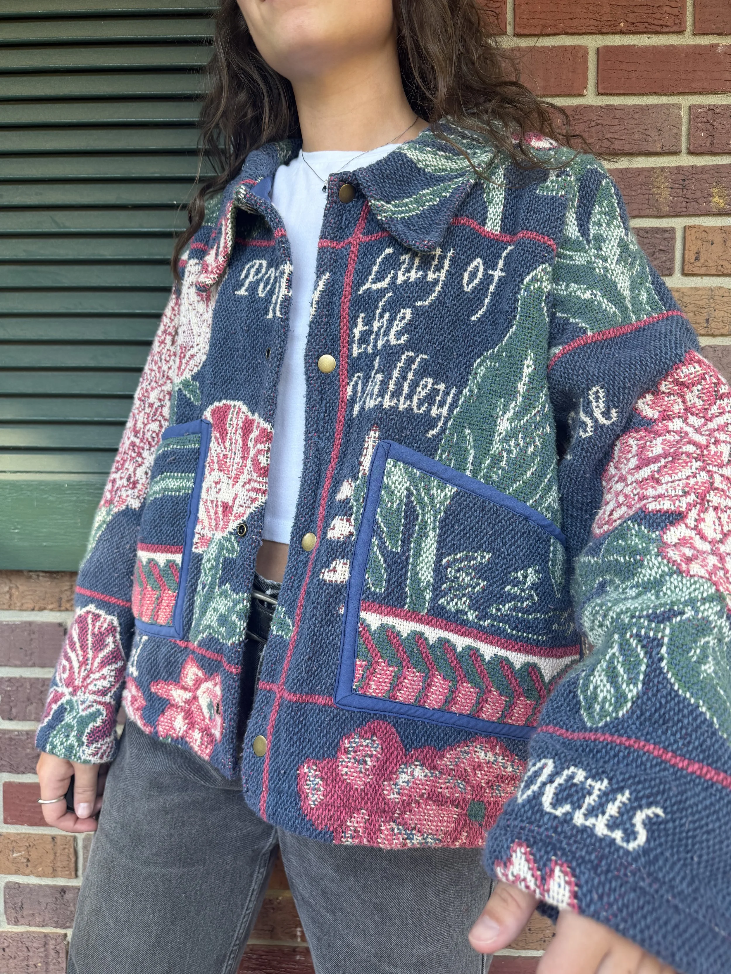Flower Tapestry Coat - ~M/L