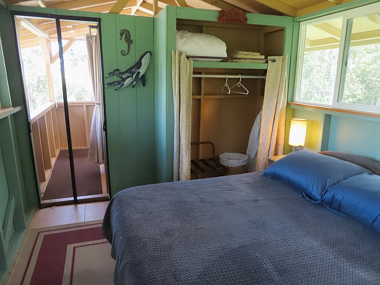 Walk out the screen to the bathroom and enjoy relaxing on the lanai.