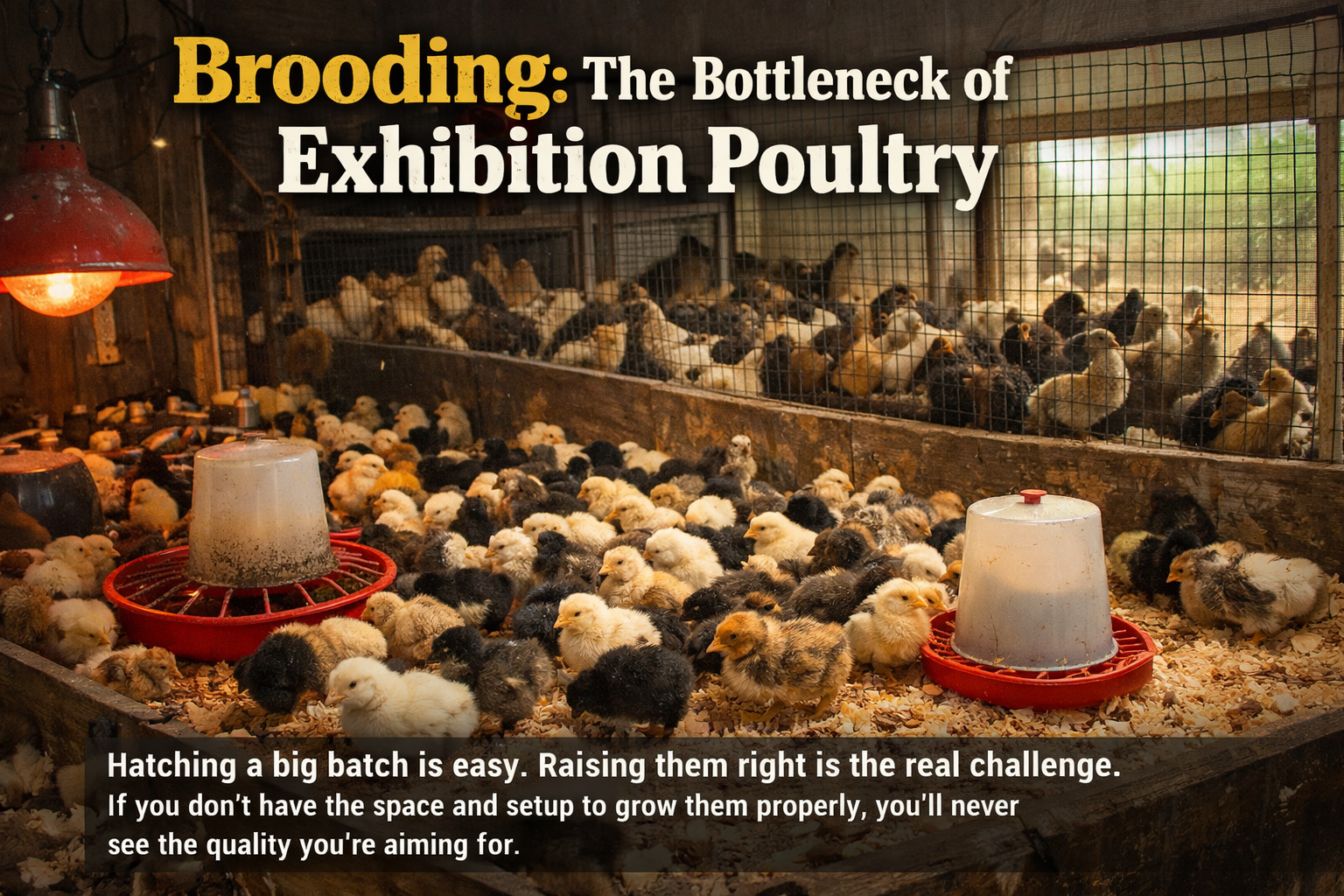 Brooding: The Bottleneck of Exhibition Poultry