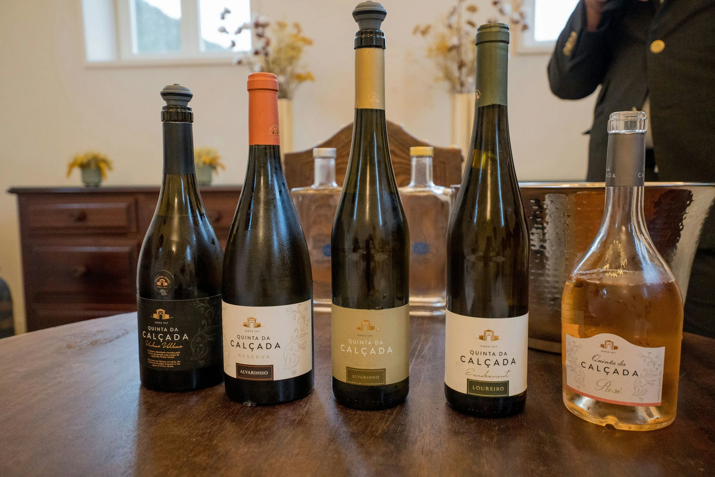 A selection of wine bottles arranged on a table for a themed wine tasting at home.