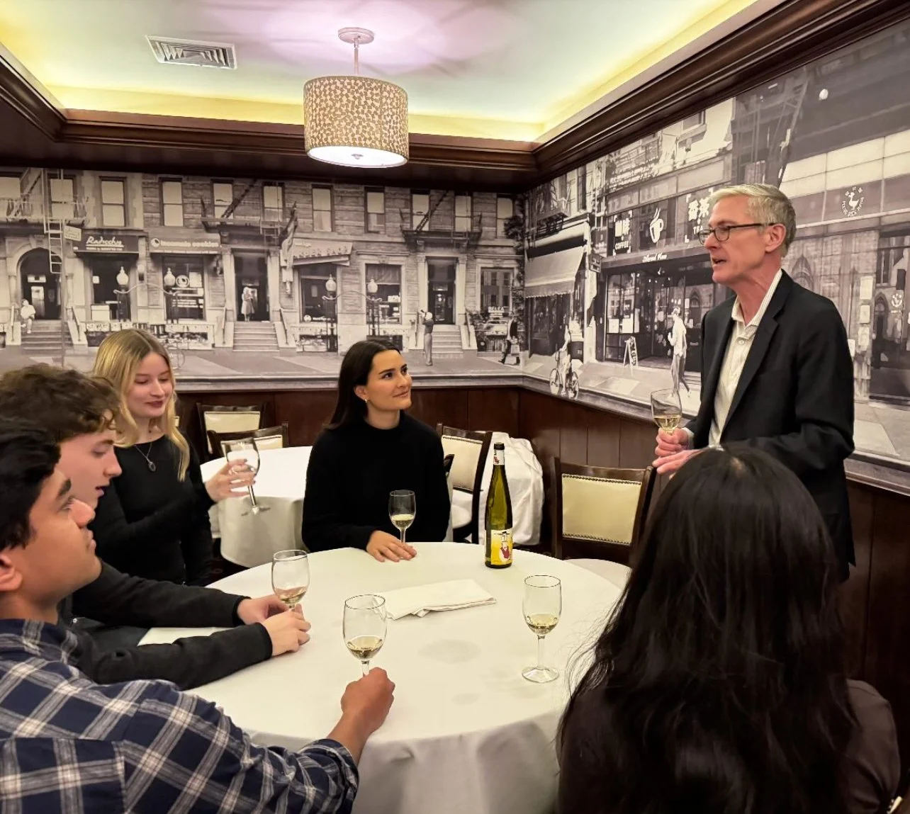 Todd Wernstrom leading a wine education class for young professionals during an Urban Pour Tastings experience in NYC.