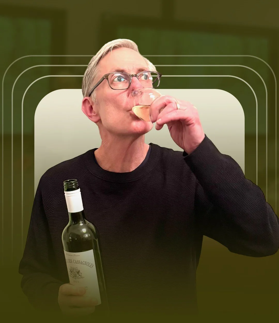 Todd Wernstrom, founder of Urban Pour Tastings, tasting white wine during a wine education and sommelier experience in New York City.