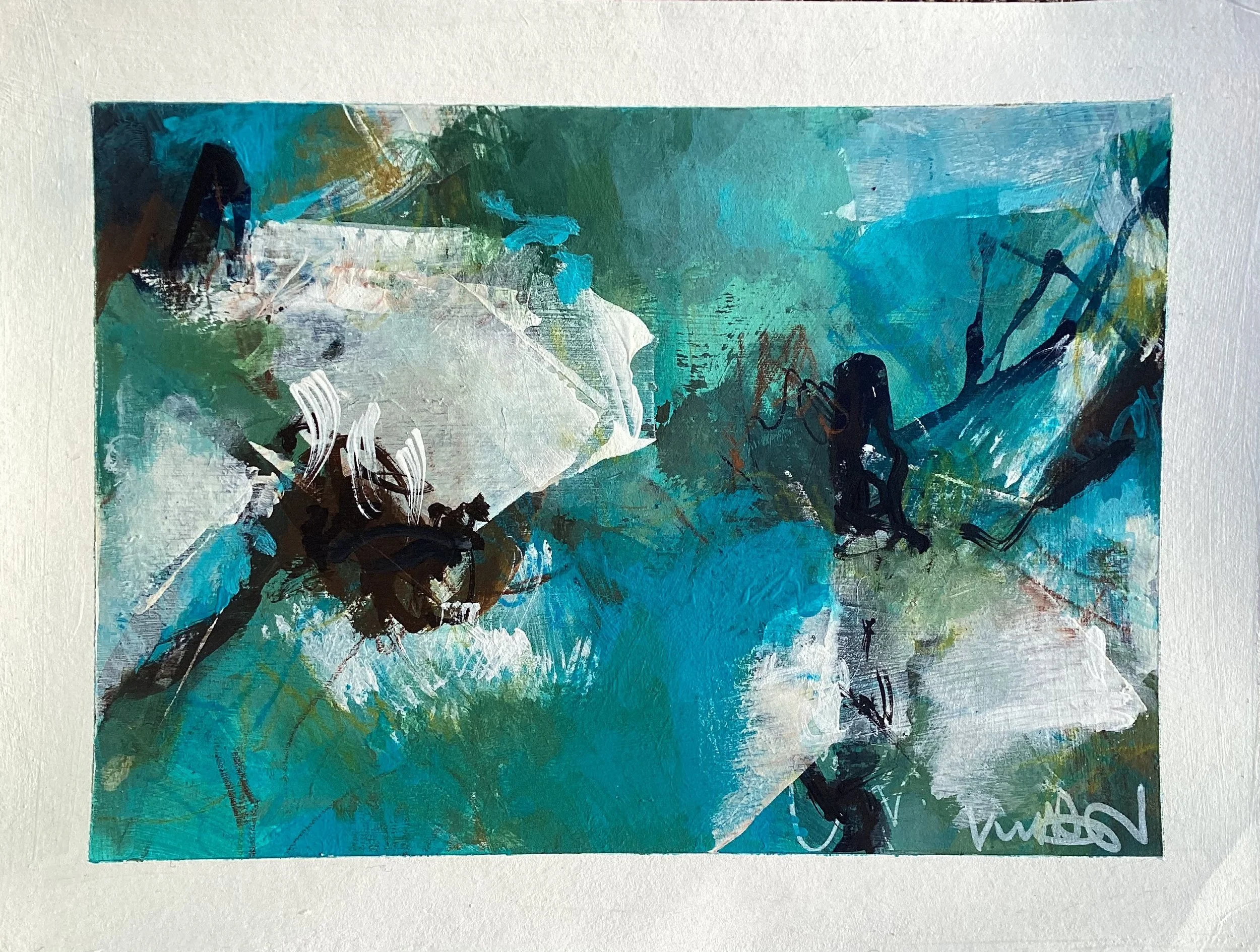 "Study in turquoise" (9x12")