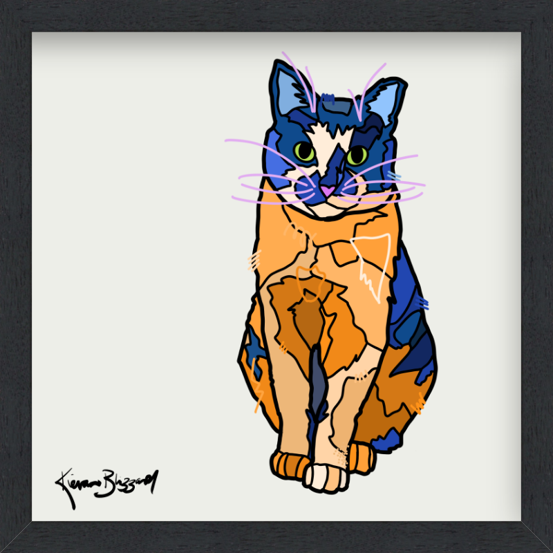 blue orange bunny with black walnut mini.jpg