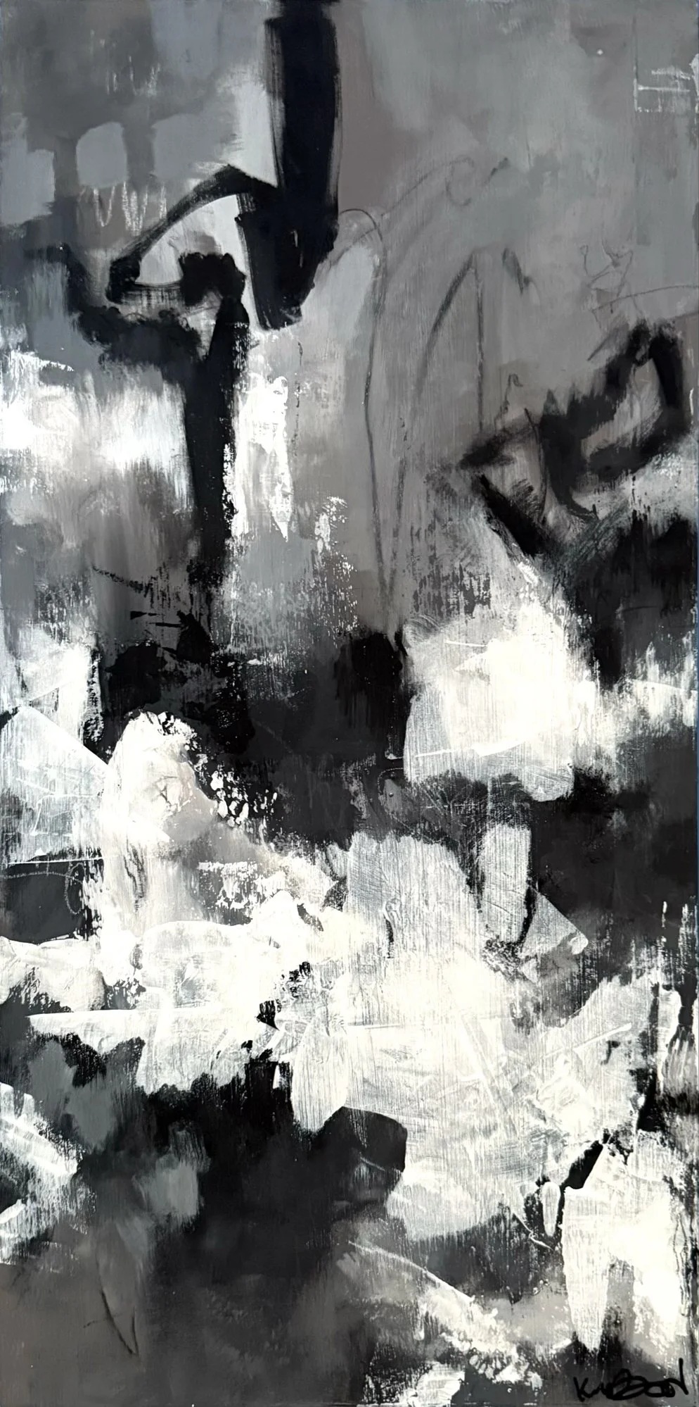 MURKY FEELINGS I CANNOT PULL APART ~ 24x12"