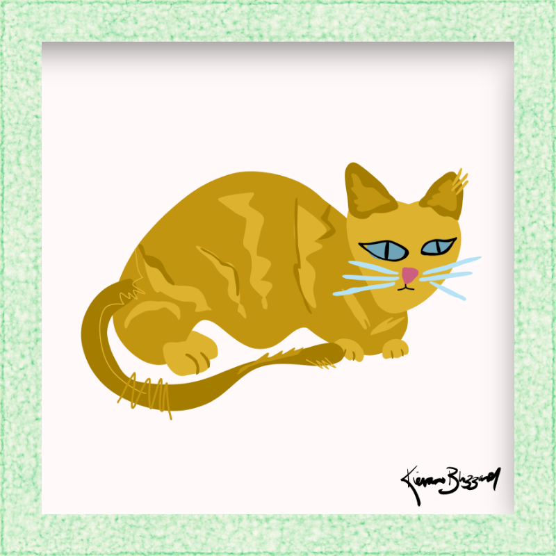 Ugly Cat Square Print