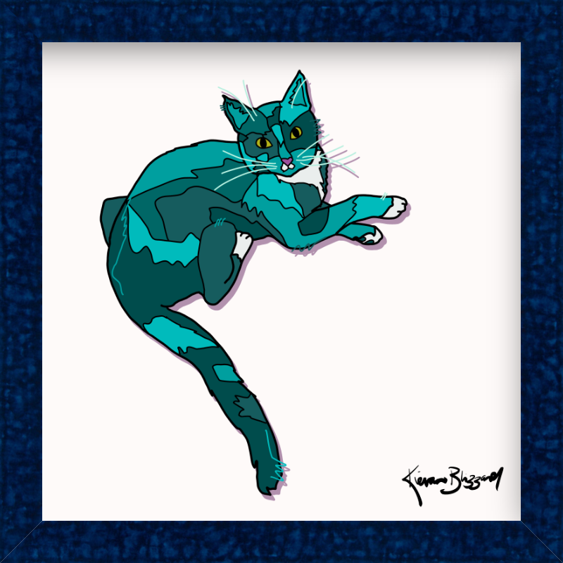 Fancy Peets Cat Square Print