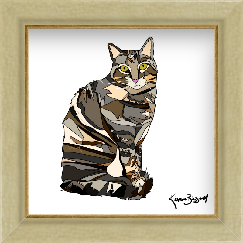 Louis Cat Square Print