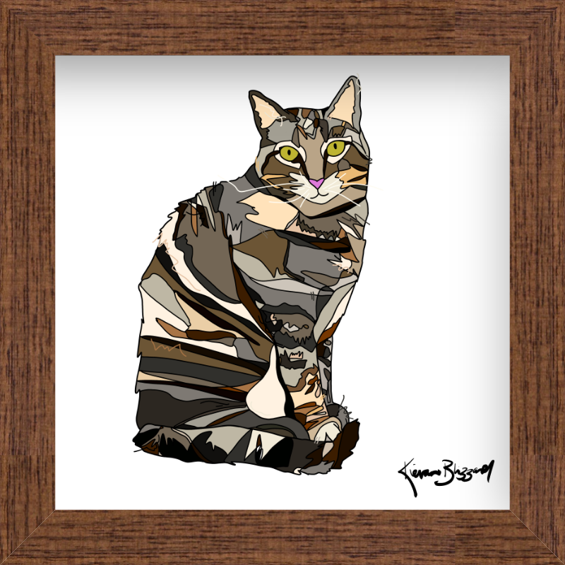 Louis Cat Square Print
