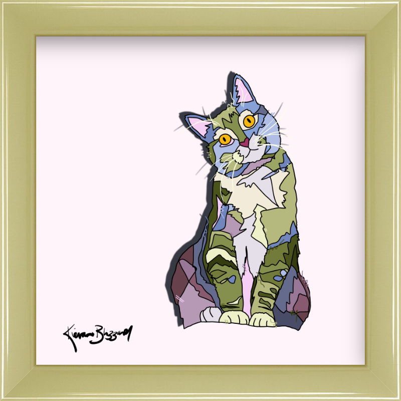 Bernie Cat Square Print