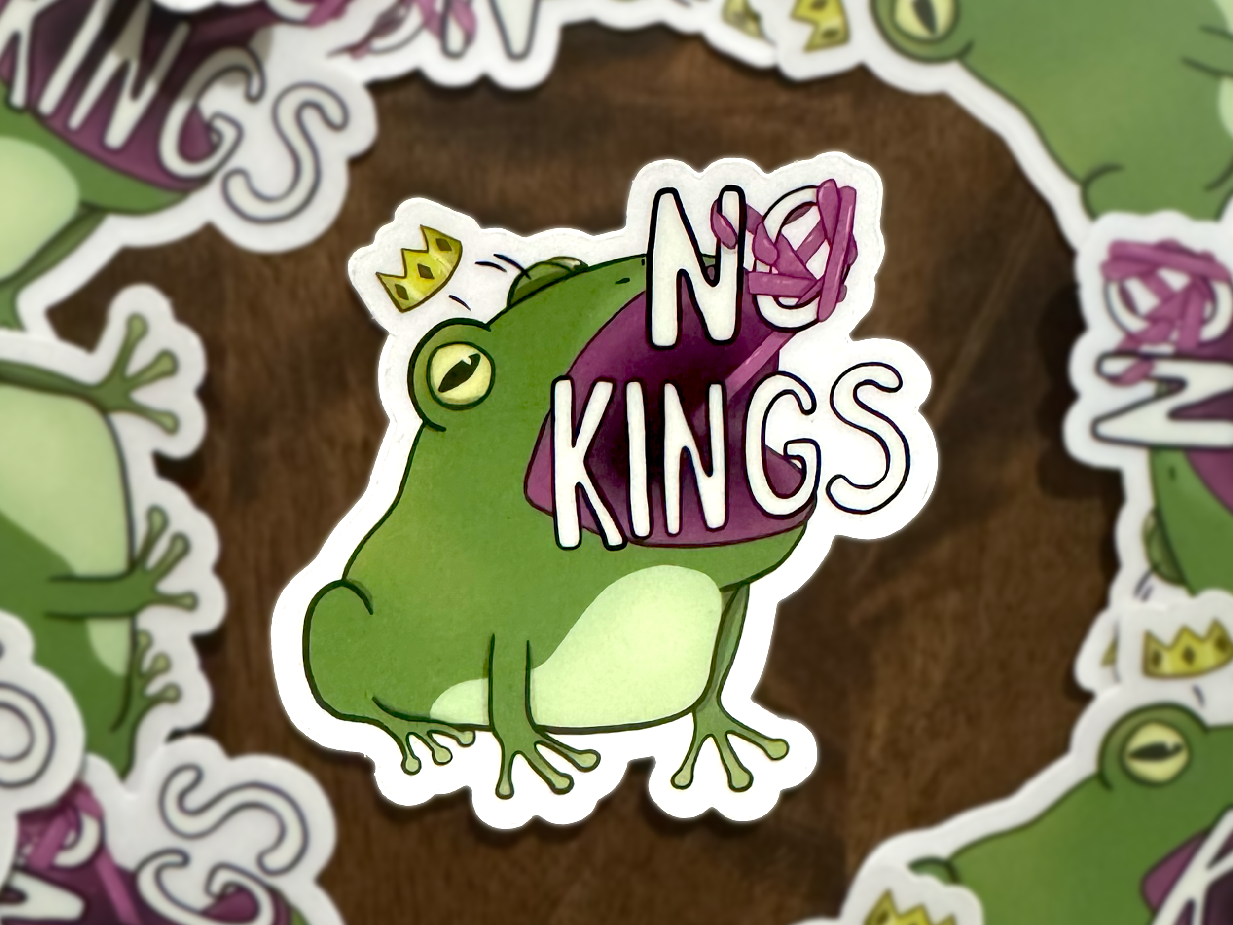 No Kings Frog_Sticker_Etsy Post_1.png