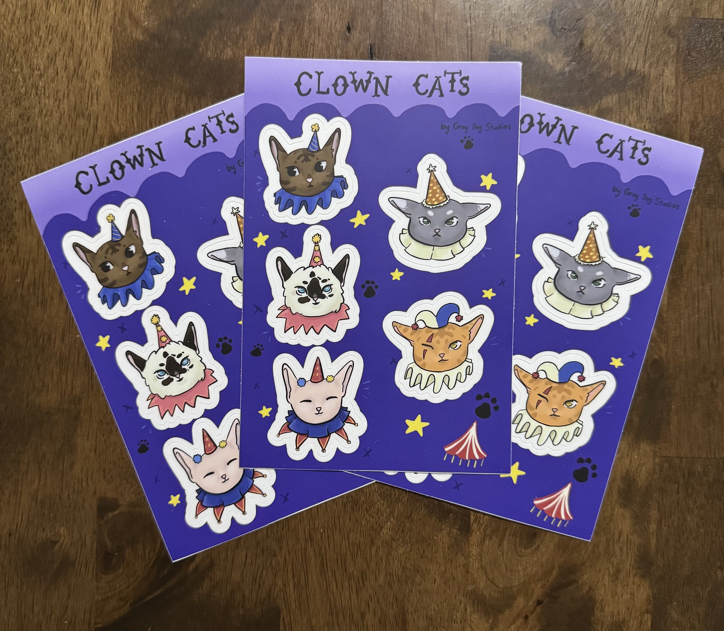 Cat Clowns_Sticker Sheet_Etsy Post_1.jpeg