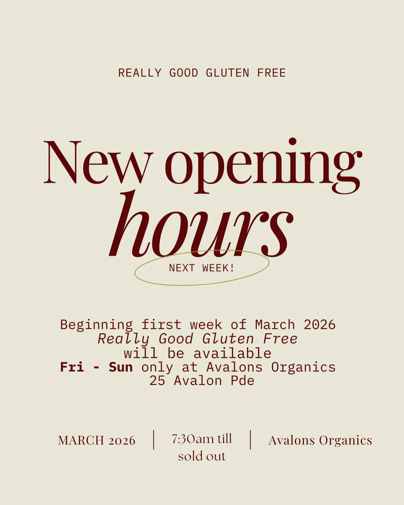 Lovely people, I&rsquo;m changing my delivery days to Fridays, Saturdays &amp; Sundays starting next week

As a one-woman-bakery this is the best way I can continue to deliver beautiful fresh gluten free goodies to you every week. There&rsquo;ll be p