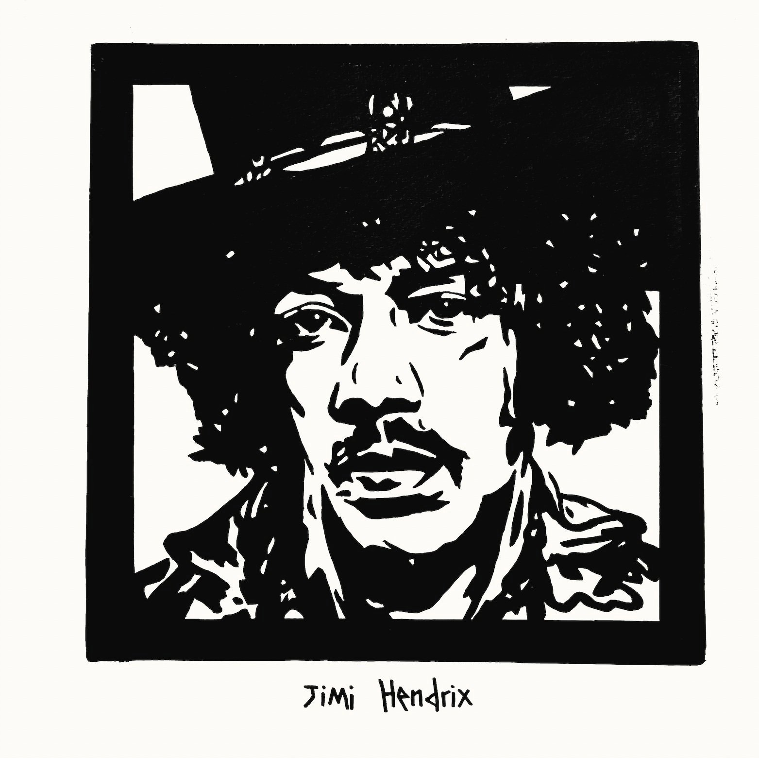 jimi | 12.5x12.5 inch | Ink on Paper