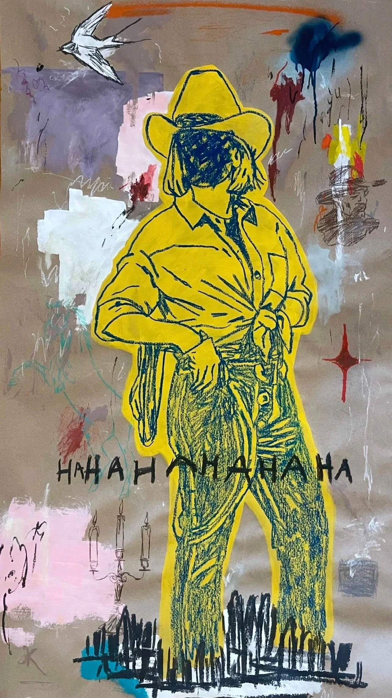 take a laugh | Mixed Media on Paper | 35x67 inch