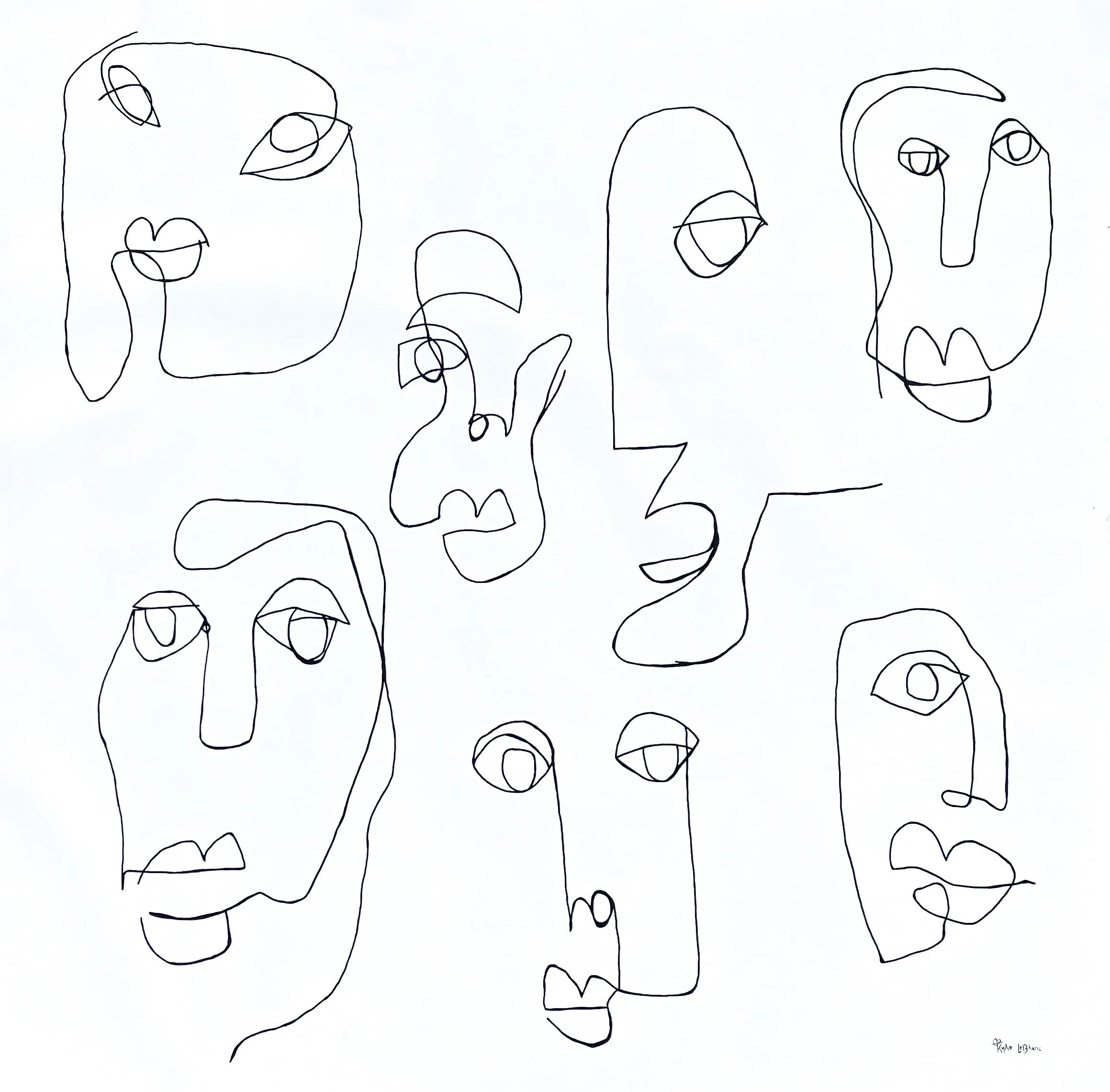 faces | 5x5 ft | Acrylic on Canvas 