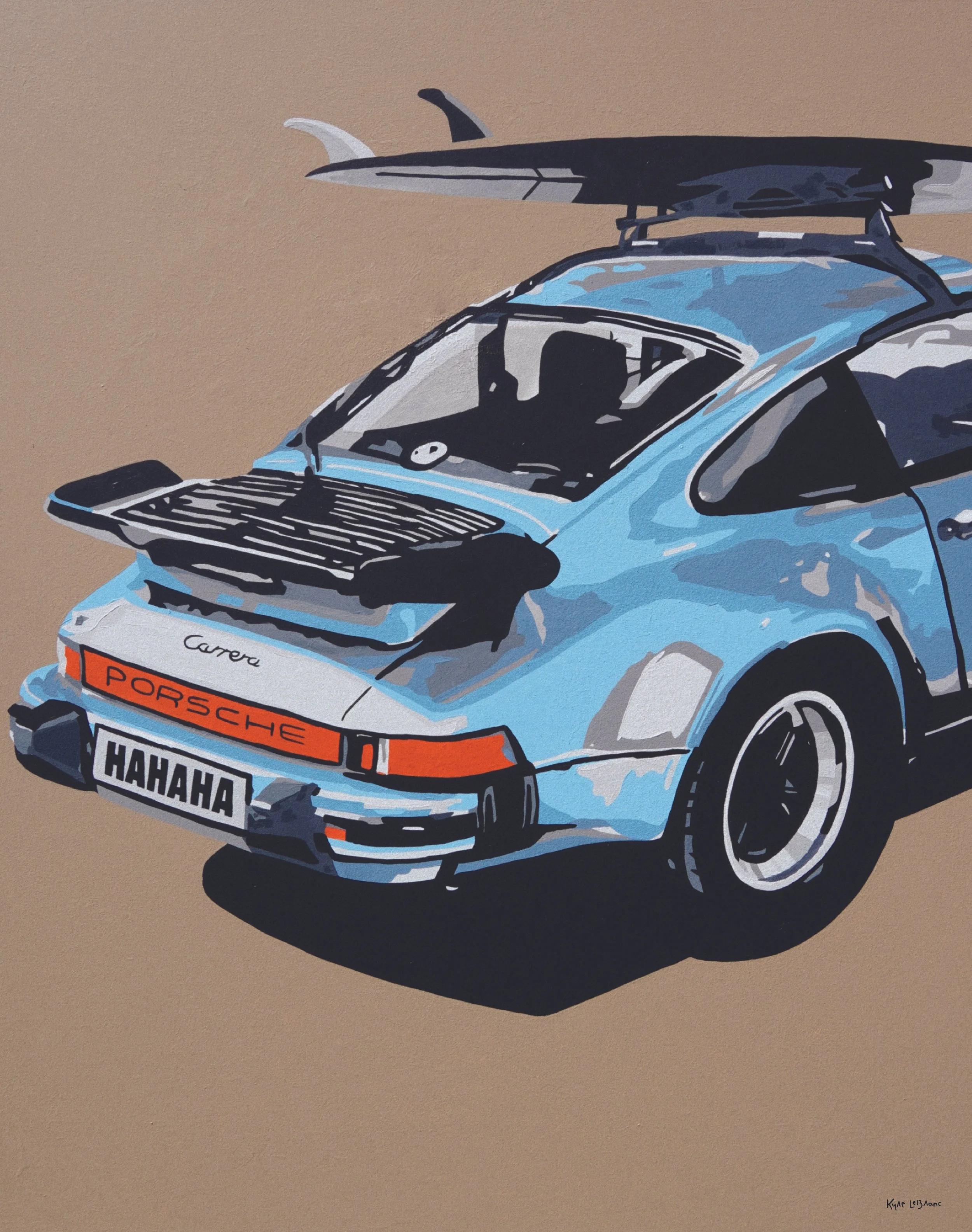 coastal porsche | Acrylic on Canvas | 48x60 inch