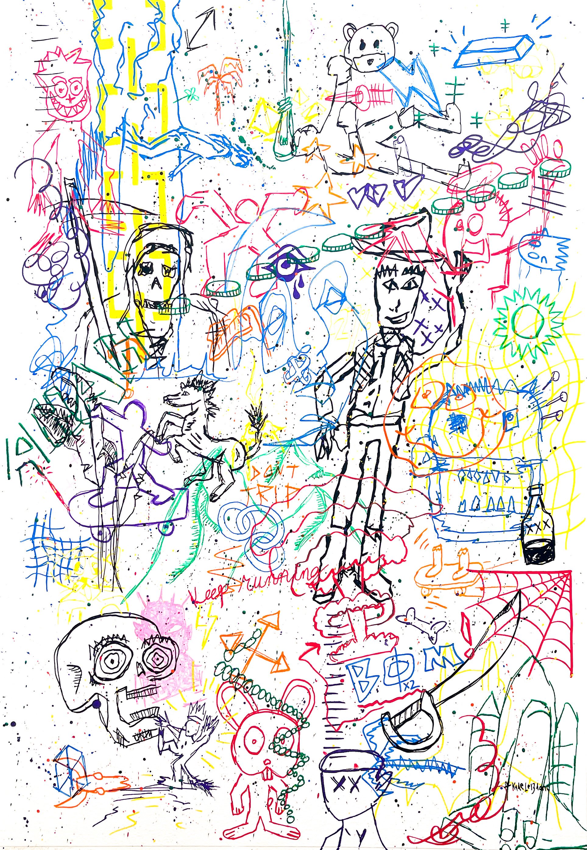 breathe | link on art board | 24x36 inch