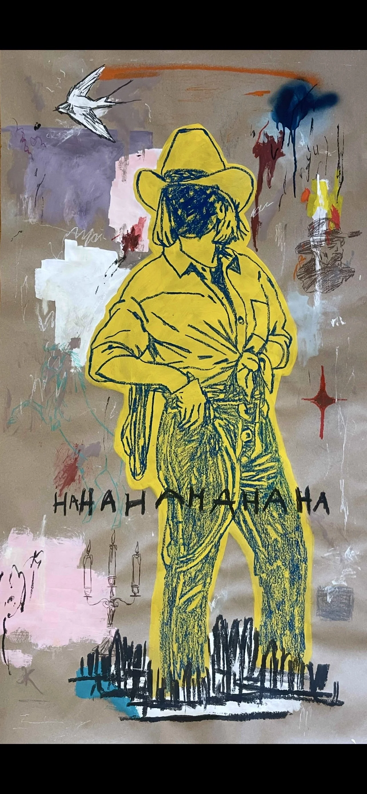 take a laugh | Mixed Media on Paper | 35x67 inch