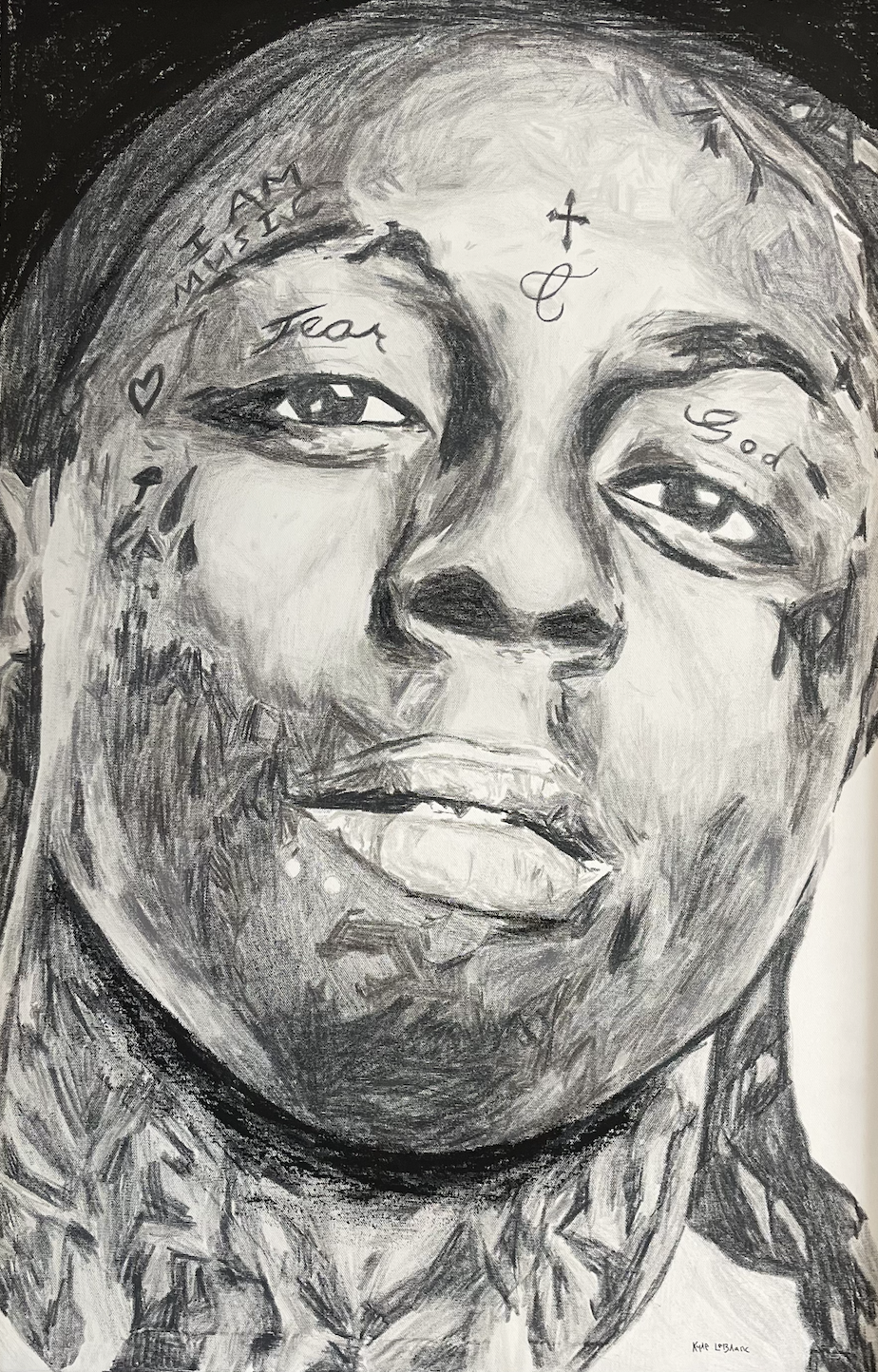 pretty poison  | Pencil on Canvas | 24x36 inch