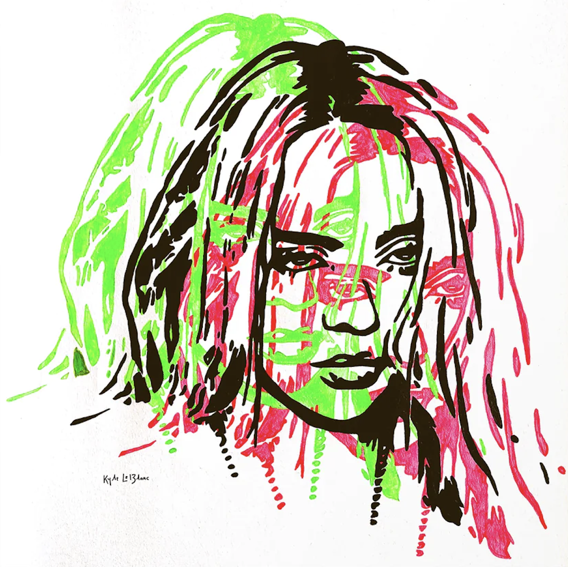 billie | link on art board | 30x30 inch