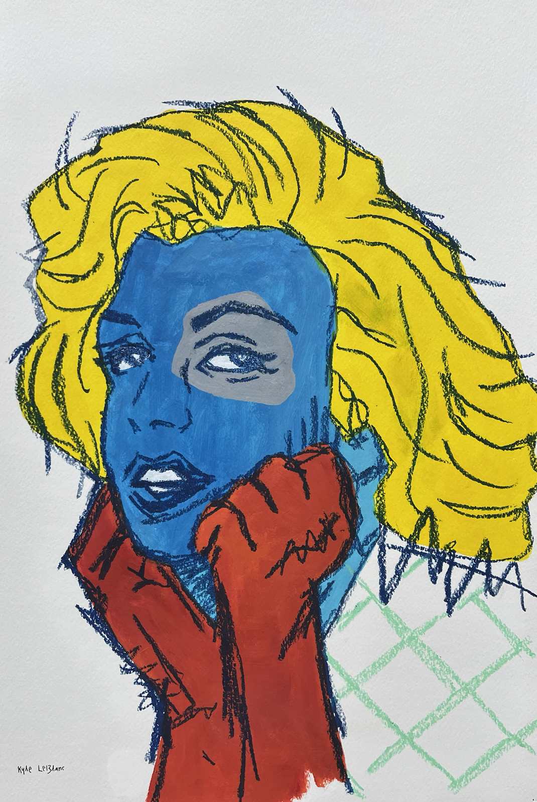 pretty | 15x22 inch | Acrylic & Pastel on Paper