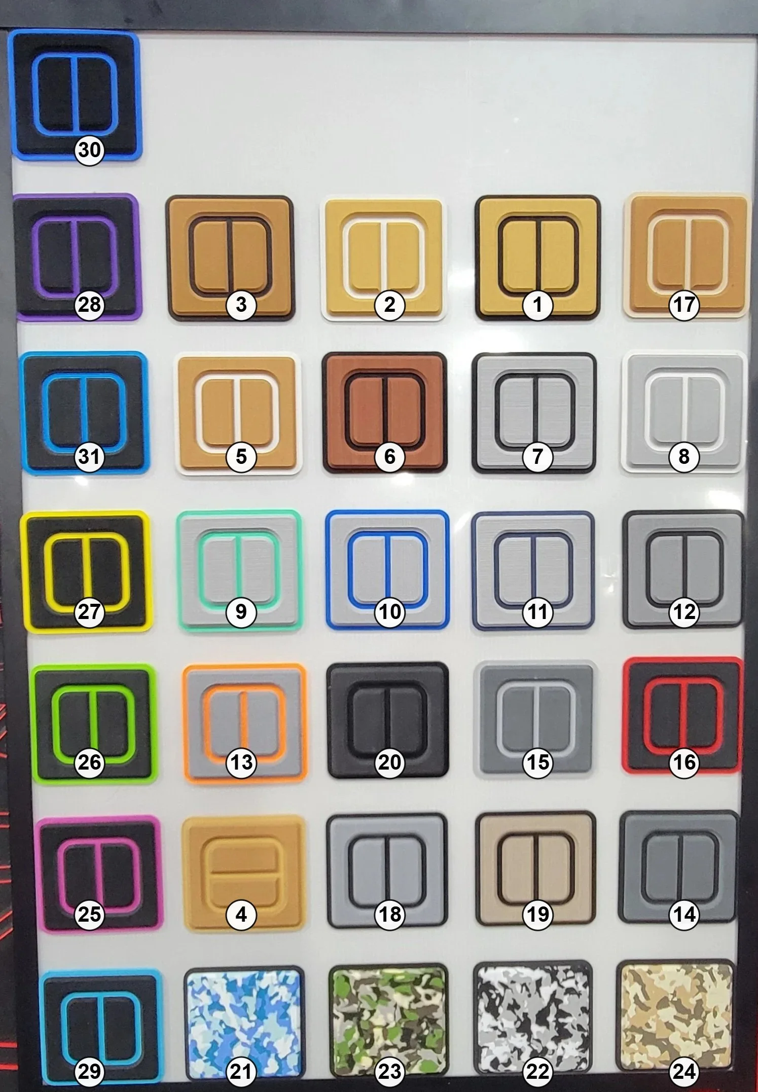 EVA foam boat floor color options including teak, grey, brown, camo, and custom patterns available from M10 Foam