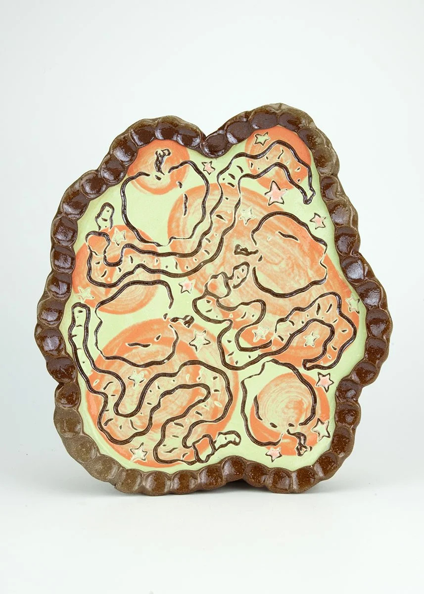 Apple and Worms Plate