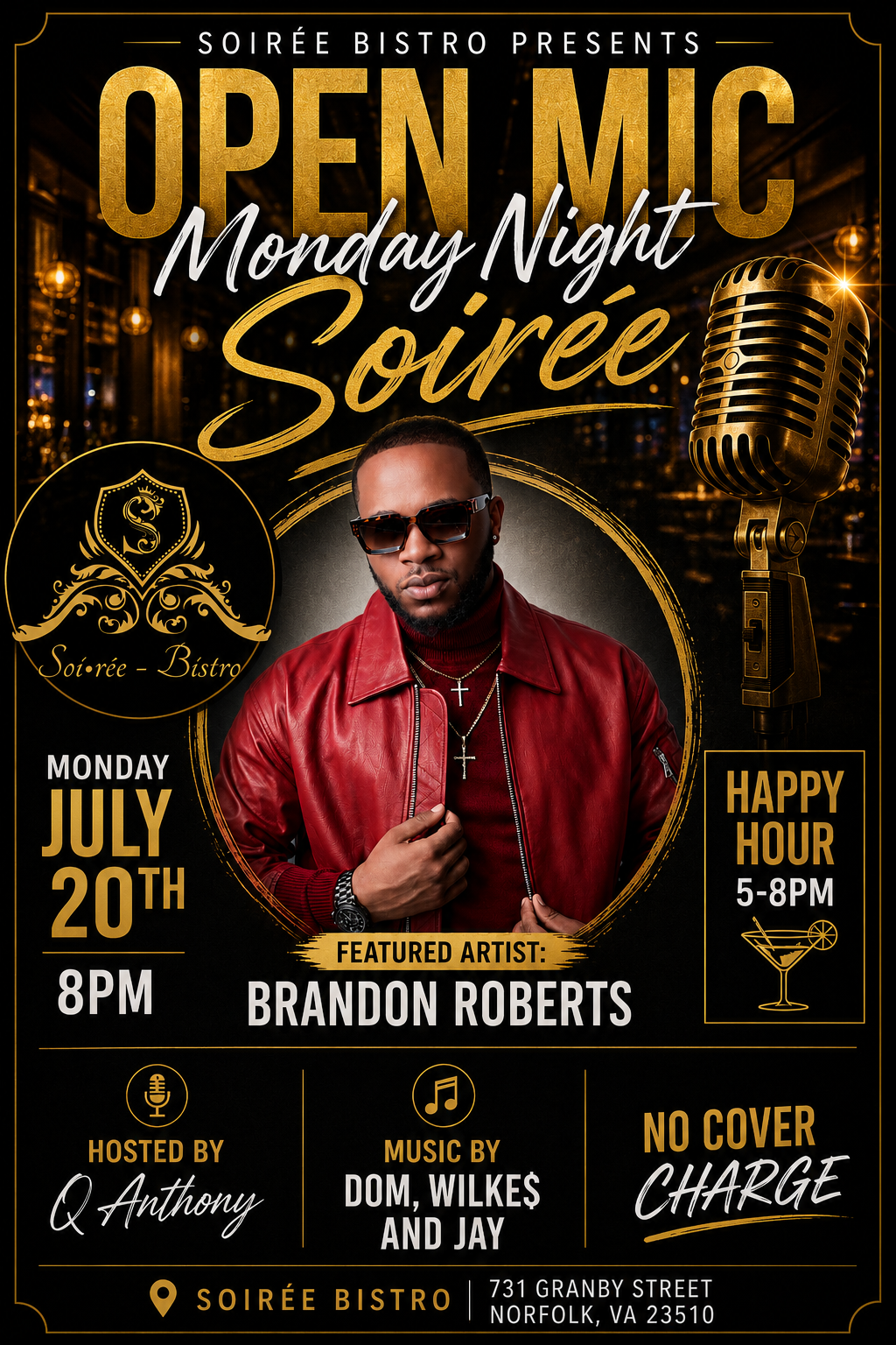 “Monday Night Soiree” Open Mic