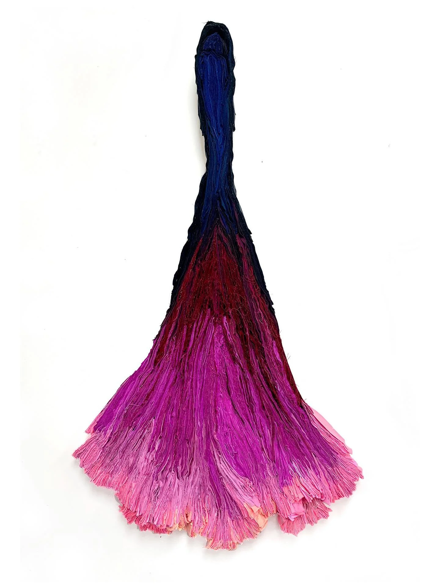 Bloom a New Way, 2025
post-consumer fabric
50&rdquo; height x 29&rdquo; width x 4.5&rdquo; depth

@obras_paris 

All of my work can be thought of as being-ness reimagined.&nbsp; The act of transforming used clothing that bares the imprint of home &am