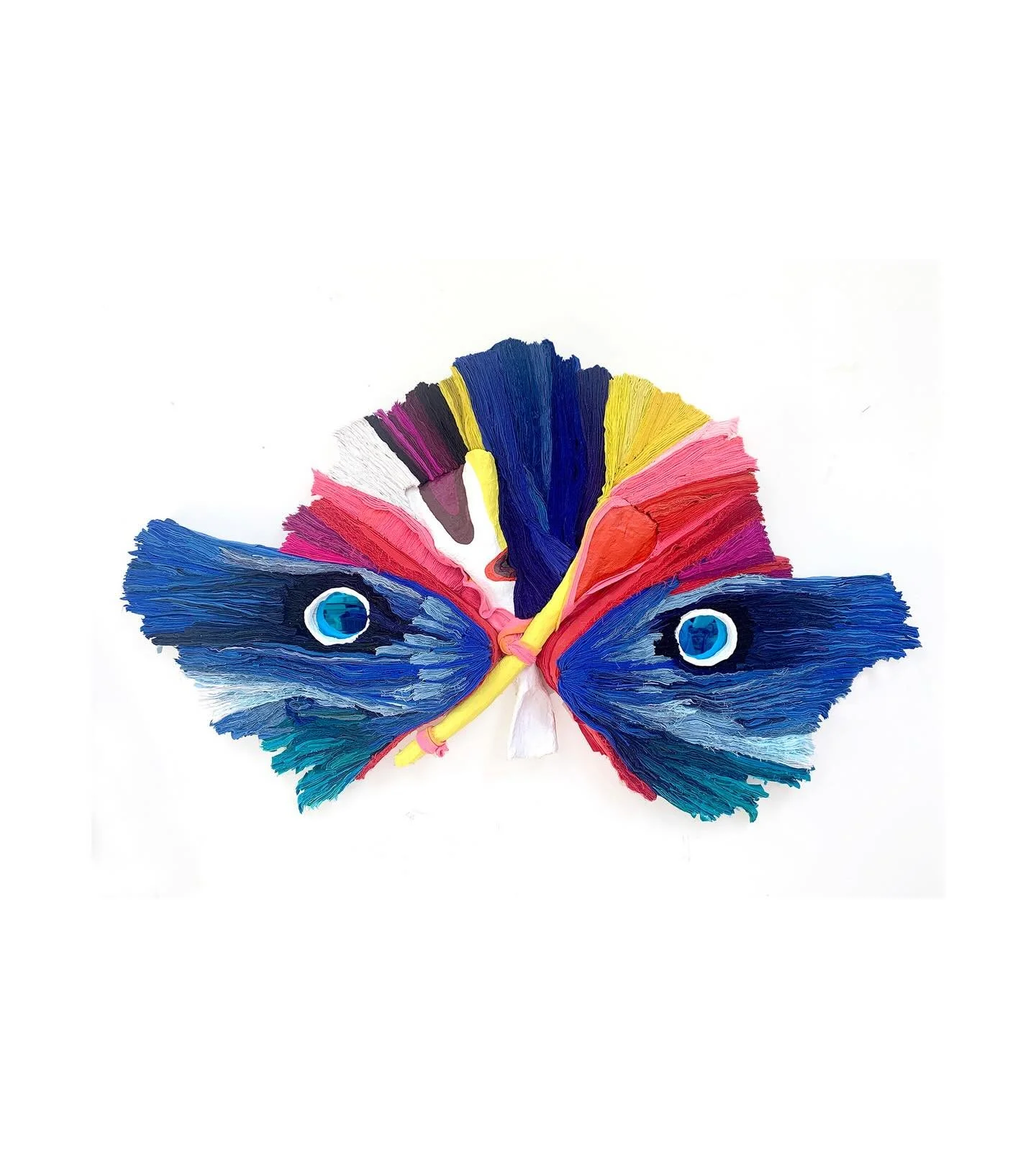 🎵 please spend a few moments viewing with music on 🎶. And send me your heart 💙 thoughts private or public 🙏🏻 ✨!
TITLE: &ldquo;Bundle of Bones to Wings I see in the Kingfisher and Parrot.&nbsp; Wingspan wide, I Fly&rdquo;
2025
post-consumer fabri