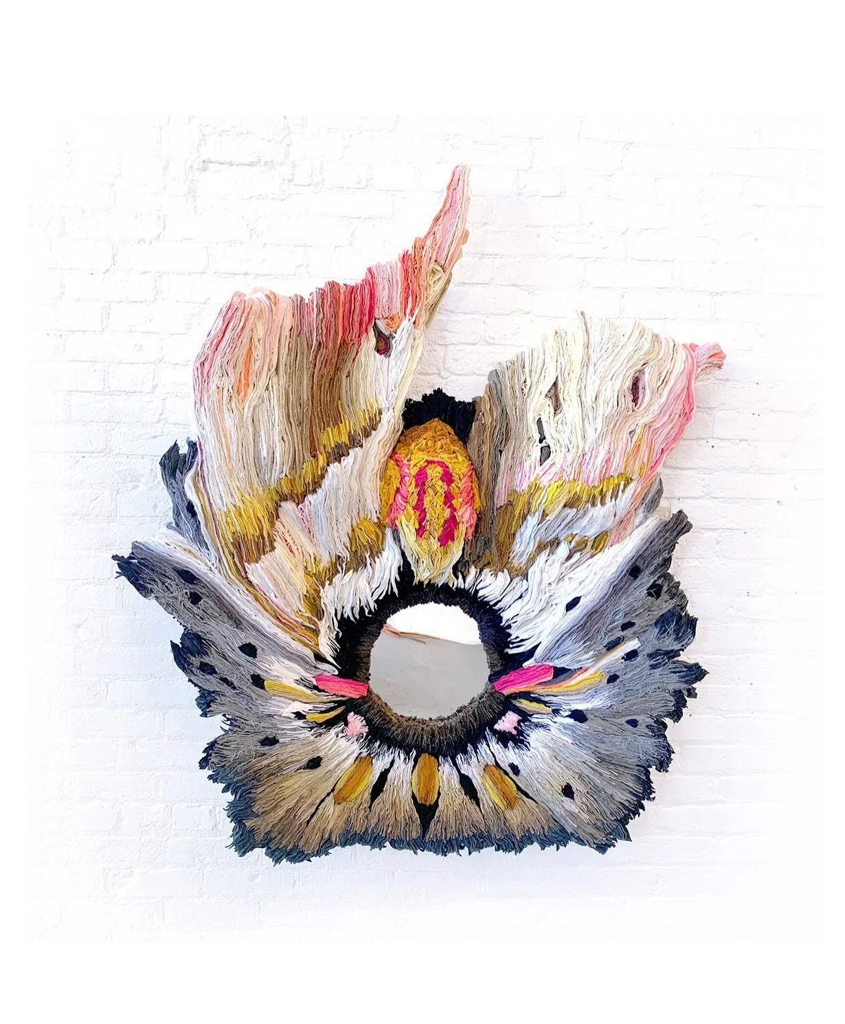 Expand &amp; Return to Your Wild Self, Beckons The Elephant Hawk Moth,
2025
61&rdquo; h x 50&rdquo; l x 13&rdquo; d
post-consumer clothing, mirror

@obras_paris 

All of my work can be thought of as being-ness reimagined.&nbsp; The act of transformin