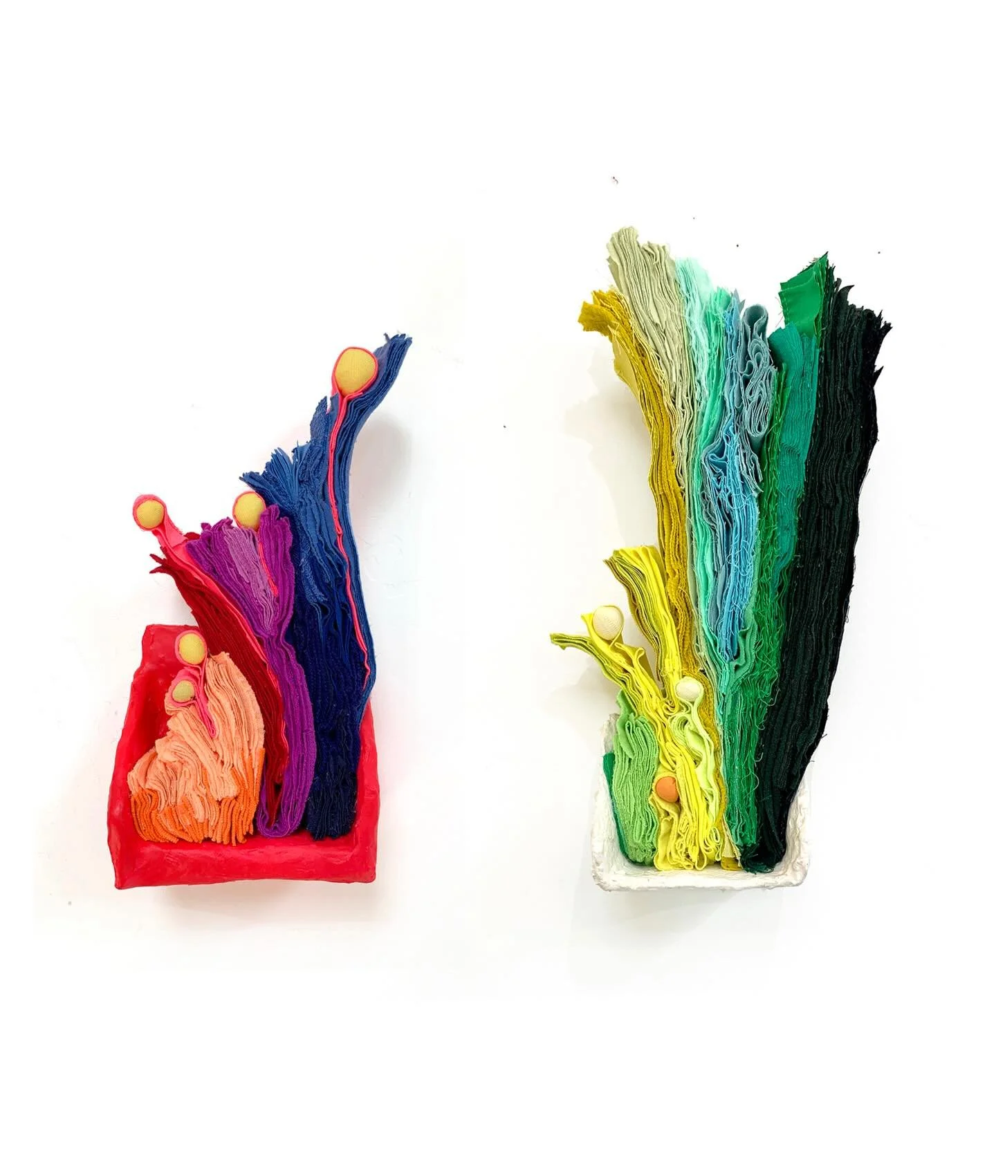 Alter of Growth I &nbsp; 2025
post-consumer fabric, paper clay
6&rdquo; L x 14&rdquo; H x 3.5&rdquo; D
$1,185

Alter of Growth II &nbsp; 2025
post-consumer fabric, paper clay
6&rdquo; L x 14&rdquo; H x 3.5&rdquo; D
$1,185

*works represented by @obra