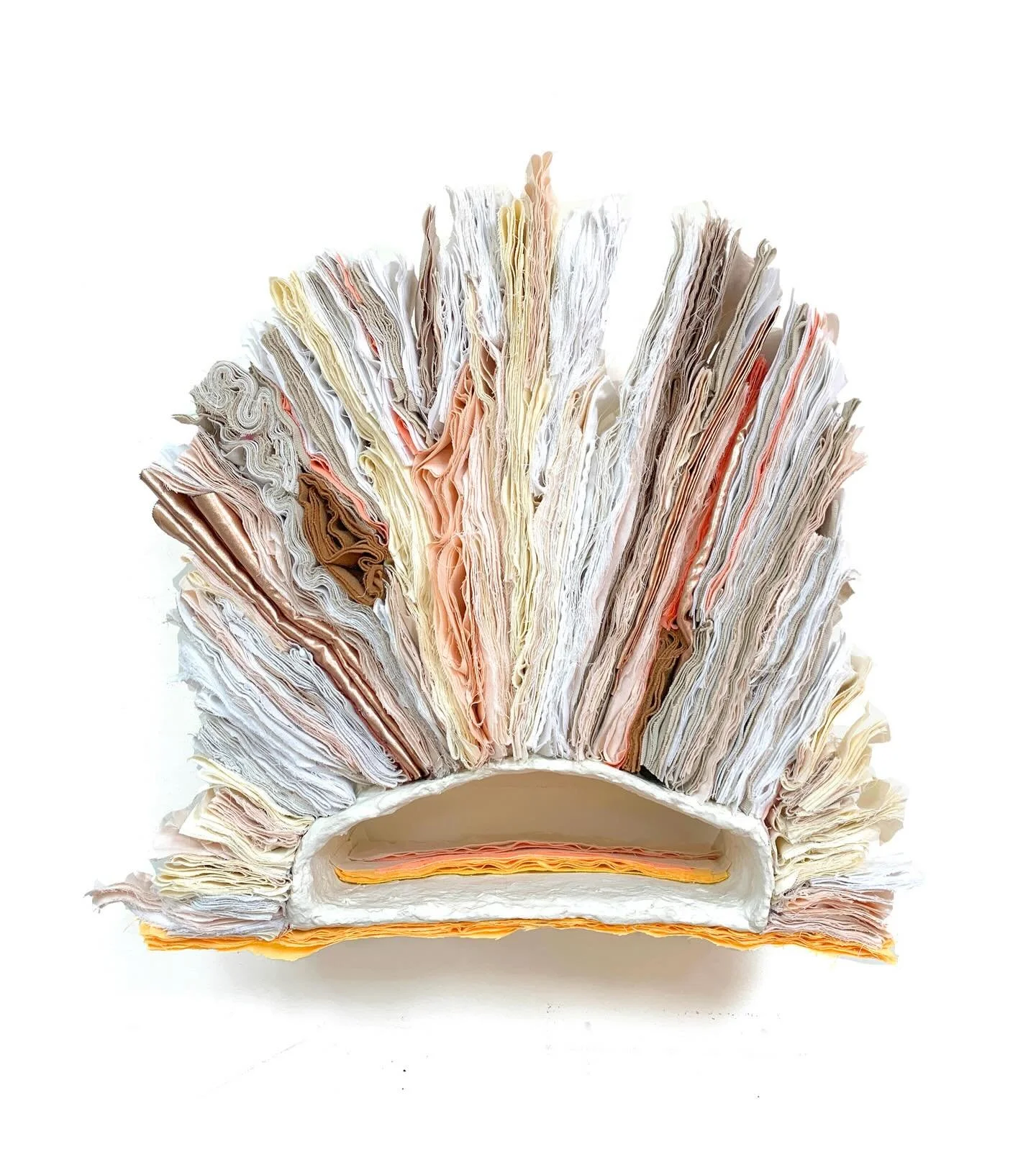 Crown of Inner Electricity,&nbsp;2025
post-consumer fabric, paper clay
13&rdquo; L x 15&rdquo; H x 5&rdquo; D

*Work available! DM me, if interested ✨✨

All of my work can be thought of as being-ness reimagined.&nbsp; The act of transforming used clo