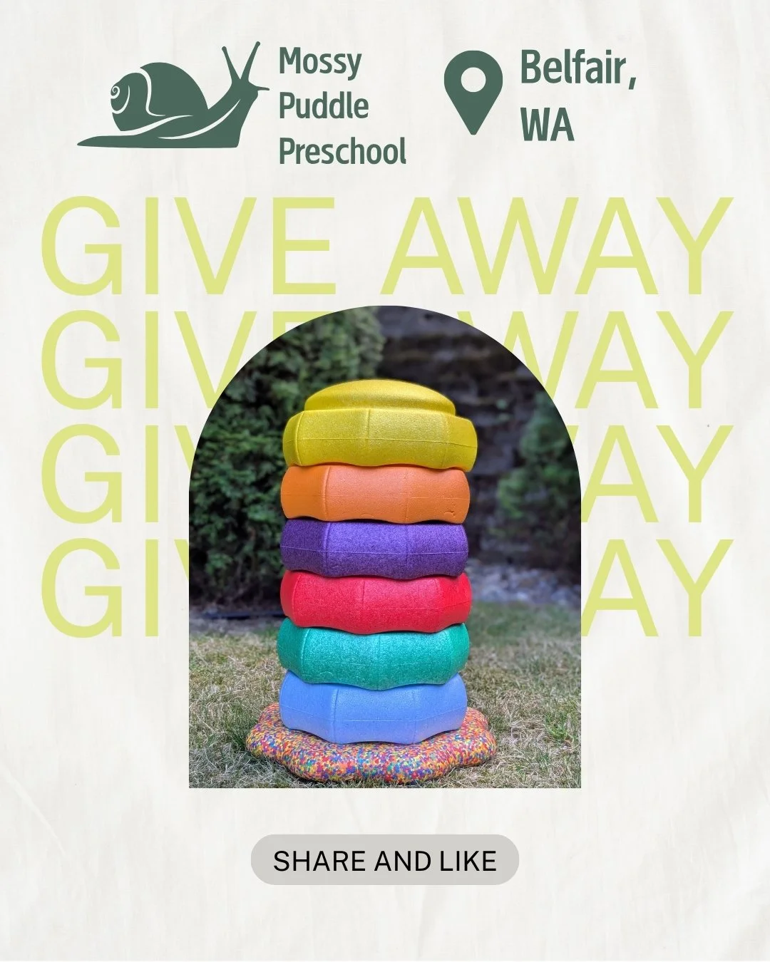 GIVEAWAY TIME! 

Mossy Puddle is so happy to host a giveaway! One lucky family will win a Green Elephant stepping stone set with bridges: stackable, balanceable, and endlessly imaginative. They've been a favorite for climbing, building, and balancing