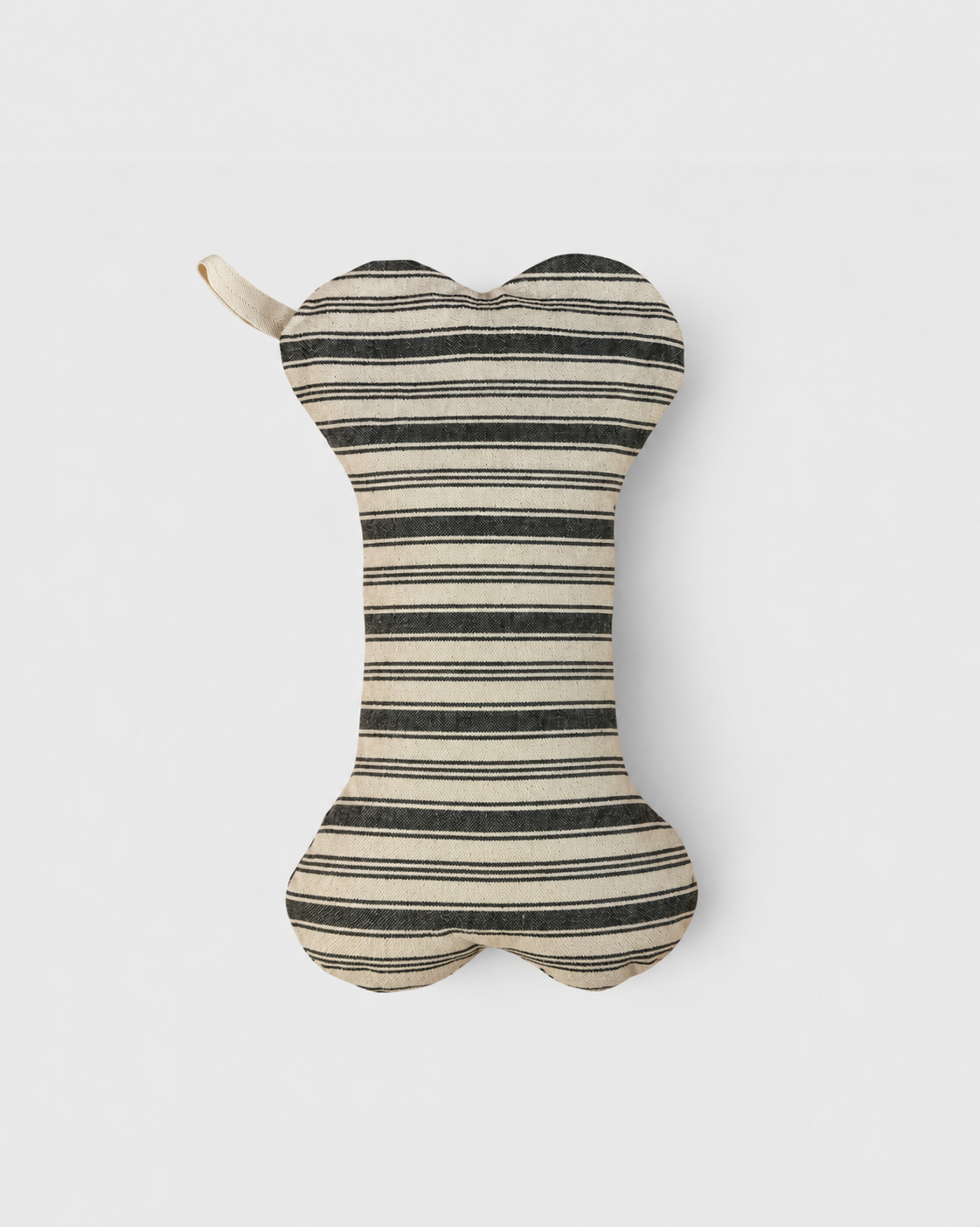 RUSTIC DARK GREEN STRIPE BONE CHRISTMAS STOCKING