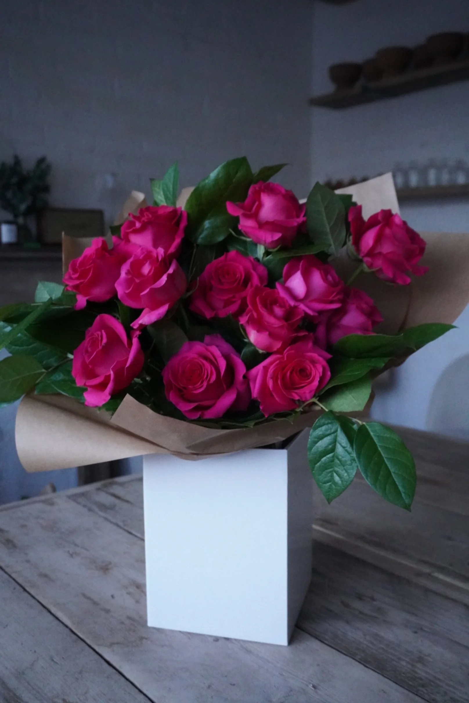 Our Valentines Day 'Hot Pink Floyd Rose' Bouquet