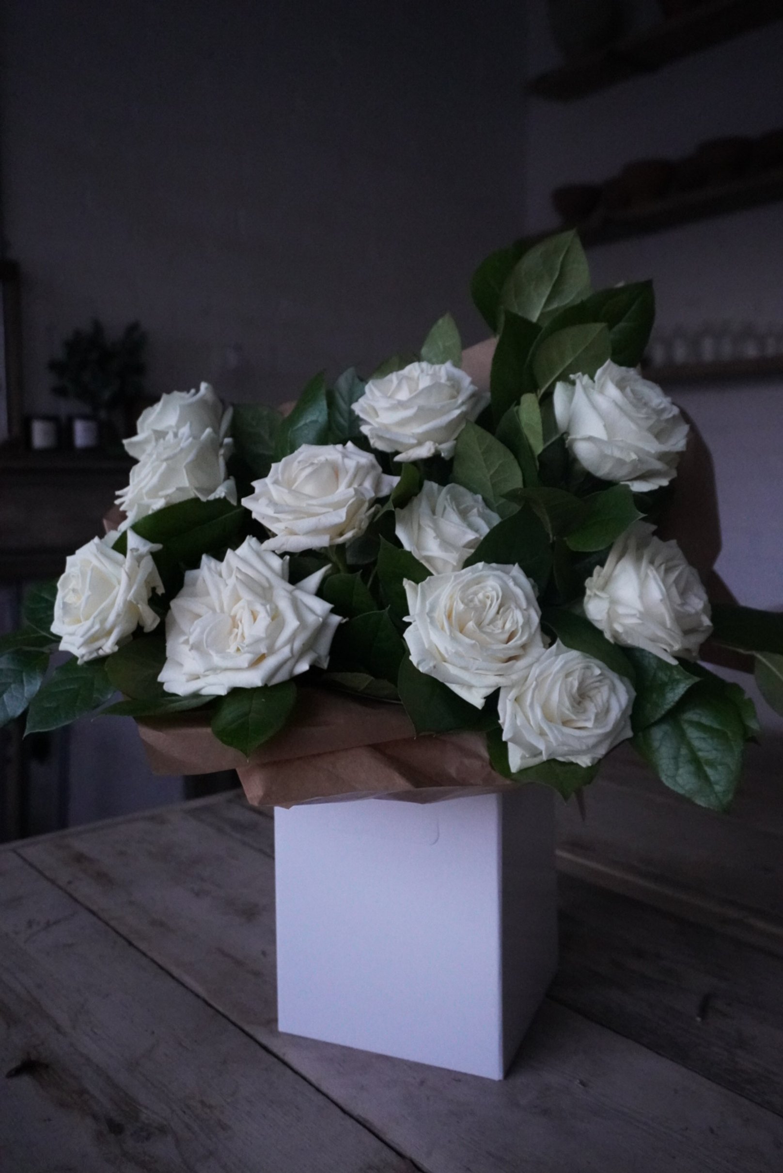 Our Valentines Day 'White Playa Blanca Rose' bouquet