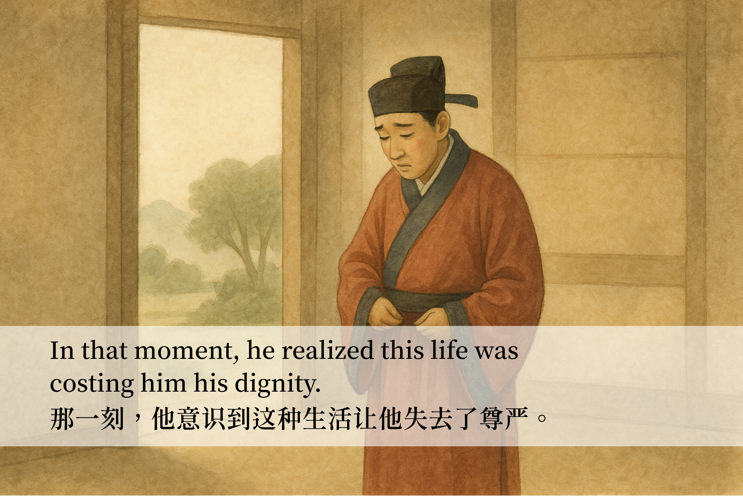 陶渊明生活在宁静的乡村，亲近土地和自然。 (6).webp