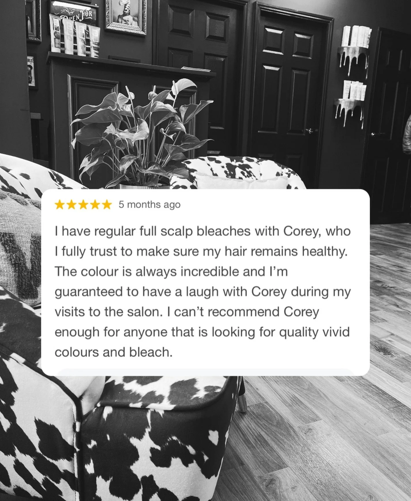 ⭐️ ⭐️⭐️⭐️⭐️

Customer positive feedback like this makes my job worthwhile #leedshair #leedssalon