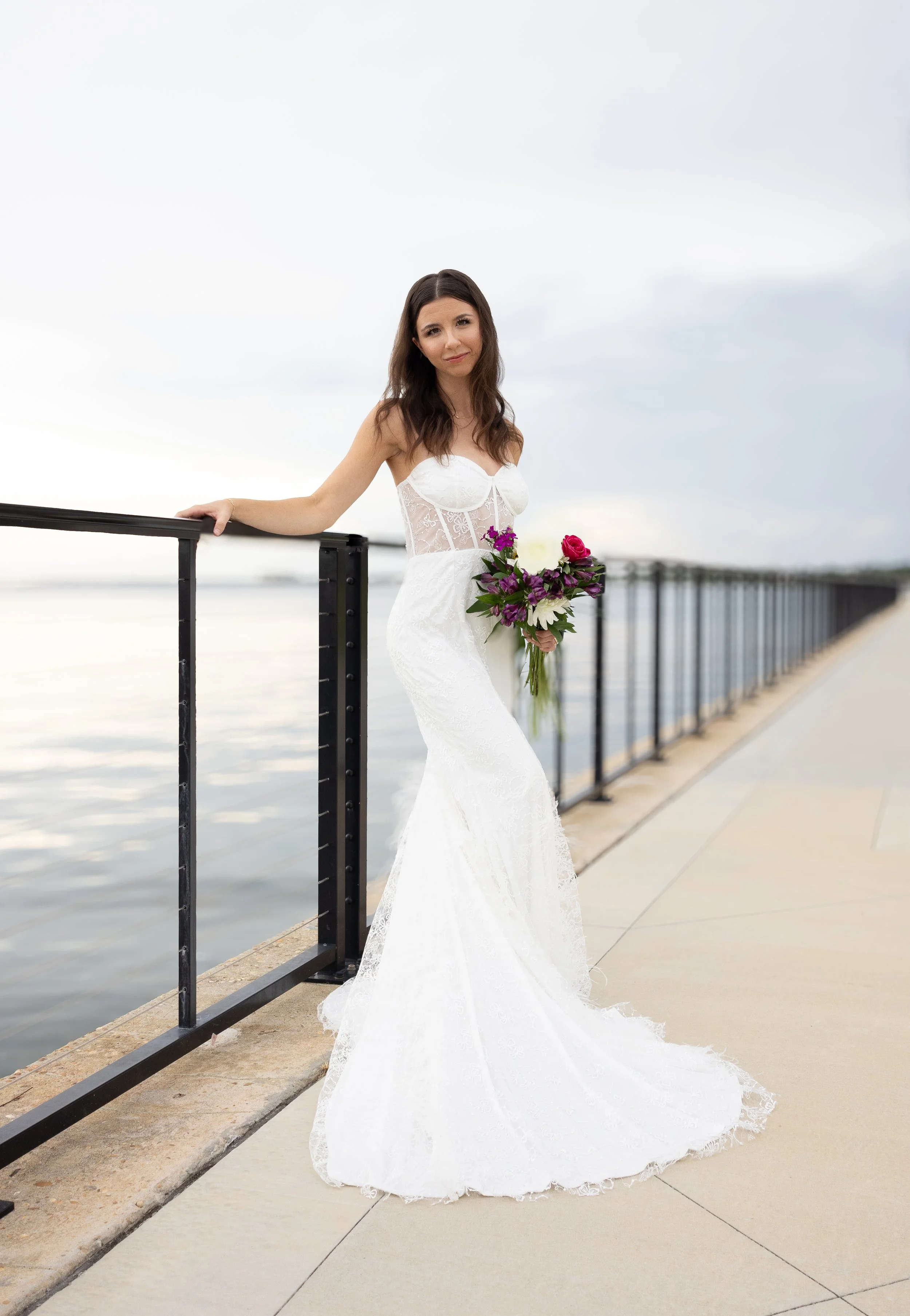 Florida Bridal Portrait Session by the Pier | Maddie-Mae