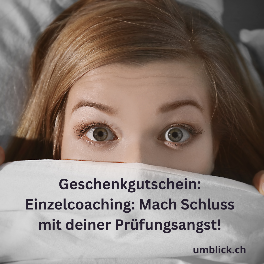 Geschenkgutschein für das Einzelcoaching: Mach Schluss mit Deiner Prüfungsangst! Klar auftreten. Besser performen.